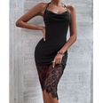 Fashion spring and summer new solid color halter neck stitching dress womenspicture11